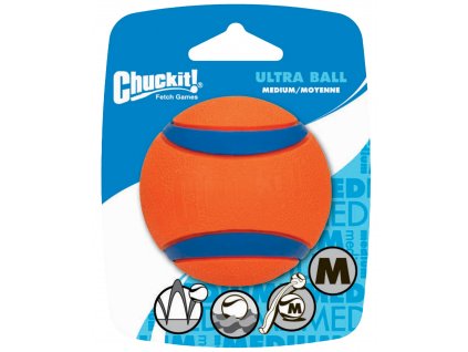 Lopta z prírodnej gumy pre psov s perfektným odrazom Chuckit Ultra Ball M