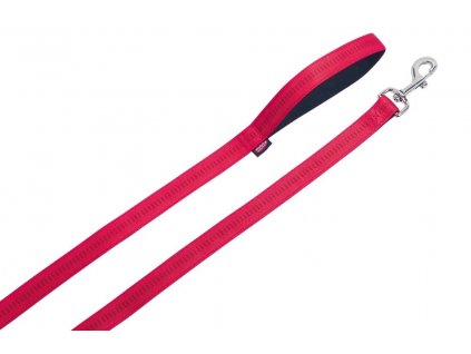Vodídlo pre psa z dvojvrstvového nylonu s dĺžkou 120cm šírkou 15mm Nobby Soft Grip S červené