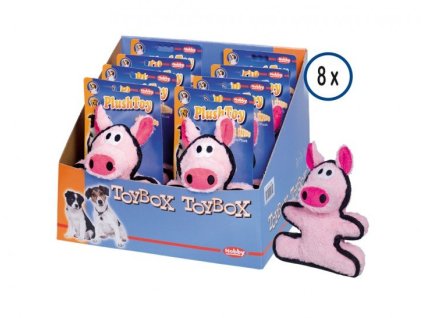 Plyšová extra odolná hračka pre psov v závesnom displeji Nobby Coole Sau 29cm 8ks