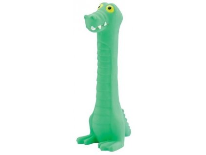 Vtipná latexová pískacia hračka vhodná pre psov aj šteniatka Nobby Krokodíl o dĺžke 18cm