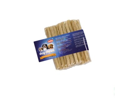 Plnené tyčinky zatočené z byvolej kože pre psov na dlhotrvajúcu zábavu Nobby 6,5g/13cm/25ks
