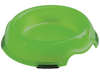 Kvalitná transparentná plastová miska pre psy a mačky na vodu a krmivo od Nobby s objemom 1l zelená