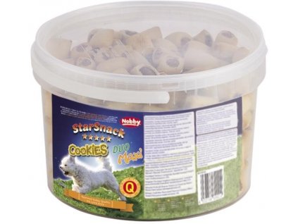 Pochúťka pre malé plemená psov chrumkavé maškrty Nobby Cookies Duo Mini 1,3kg