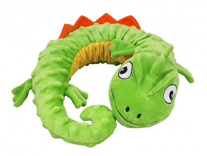 Extra mäkká hračka pre psy s pískatkom Nobby stočený chameleón o priemere 25cm