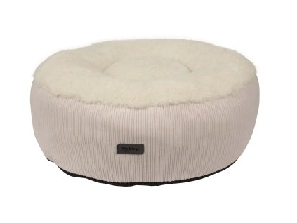 Komfortný pelech pre psov a mačky v štýlovom manšestrovom vzhľade Nobby Kamba donut Ø50cm béžová