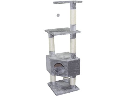 Škrabadlo pre mačky s hrubými sisalovými kmeňmi Nobby Etsch s výškou 136cm v šedej farbe