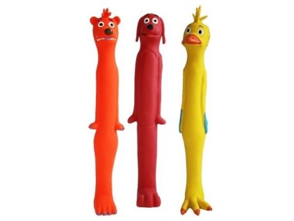 Vtipná latexová pískacia hračka vhodná pre psov aj šteniatka Nobby Beanpole 31cm v 3 variantách