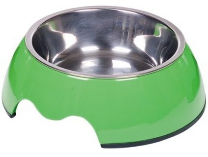 Odolná miska pre psa a mačky v melamínovom puzdre Nobby Nobly s 160ml zelená