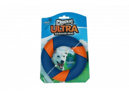 Kvalitná hračka pre psy v tvare prstenca s pískatkom Chuckit Ultra Squeaker Ring