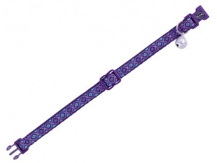 Nylonový obojok pre mačky s rolničkou fialový Nobby Design Lilac
