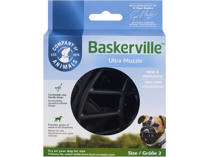 Najkvalitnejší náhubok pre psy vyrobený z mäkkej gumy s 3 možnosťami uchytenia Baskerville 2