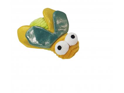 Látková hračka pre mačky s šuštivými krídlami Nobby Látkový chrobák 9,5cm zelená