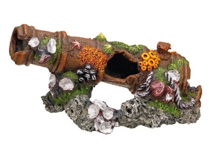 Kvalitná dekorácia do všetkých typov akvárií Nobby Cannon - Kanón 24x11,5x11,5cm
