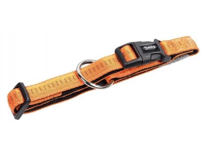 Nylonový obojok pre psa pre obvod krku 20-30cm Nobby Soft Grip XS v oranžovej farbe
