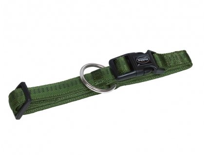 Nylonový obojok pre psa pre obvod krku 25-35cm Nobby Soft Grip XS-S v tmavozelenej farbe