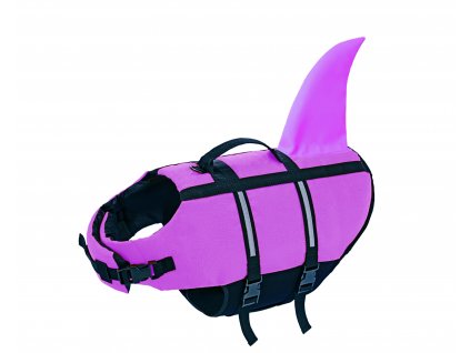 Plávacia vesta pre psy s dĺžkou chrbtu do 40 cm Nobby Sharki L ružová