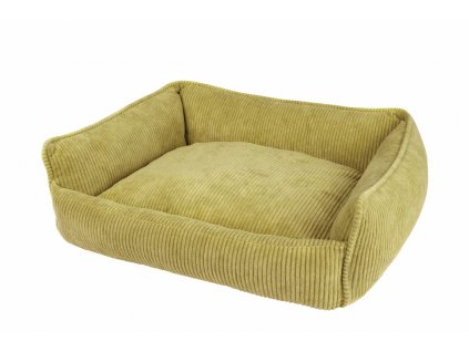 Nobby Kirek 45 x 40 x 18 cm limeta: obdĺžniková posteľ pre psy s menčestrovým povrchom