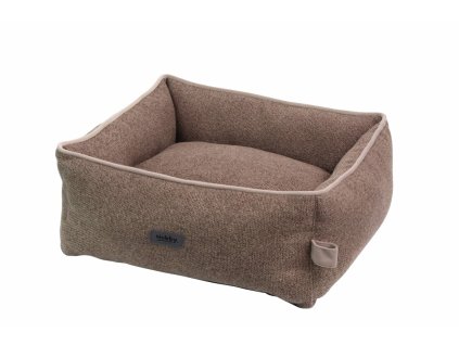 Nobby Linou 60 x 48 x 19 cm hnedá: obdĺžnikový pelech pre psov s robustným vzhľadom