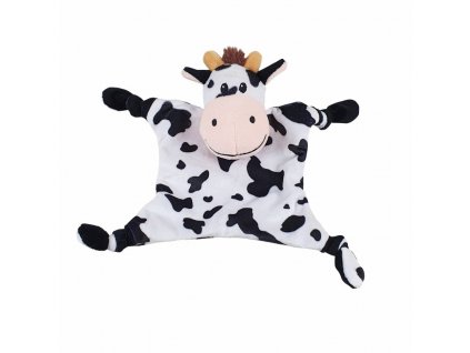 Nobby Plyšová krava 20 x 21 cm: jemná plyšová hračka pre psy s šuštiacim telom