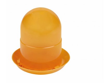 Nobby Chick Feeder 2 kg, Ø 19 x 19,5 cm oranžová: plastové krmítko pre kuriatka a menšie vtáky