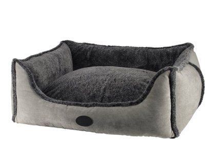 Obdĺžnikový pelech pre psa v šedej farbe s krátkym plyšom a šírkou 100cm Nobby Delim