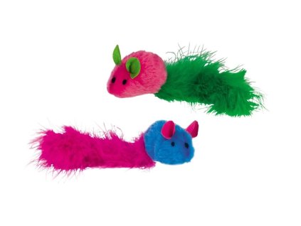 Plyšová hračka myši  "RAINBOW"  2 ks