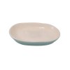 Keramická oválna miska pre mačky na vodu a krmivo od Nobby Jade vo farbe - krémová 100ml