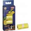 Pevné sáčky na exkrementy s vôňou citrónu pre psy so vzorom labiek Nobby TidyUp žltá, 4 rolky