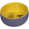 Kvalitná keramická miska pre hlodavce s veľkou váhou Nobby Carrot Plus 300ml sivá/žltá
