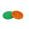 Sada silikónových uzáverov na konzervy pre psy a mačky Nobby Ø11,5cm oranžová+zelená