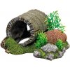 Kvalitná dekorácia do všetkých typov akvárií Nobby Wood Tunnel - Drevený tunel s rastlinami 18,5cm