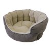 Látkový dvojfarebný pelech pre psov s otočným vankúšom a vysokým okrajom Nobby Tarro 68x59x24cm