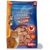 Prírodná pochúťka pre mačky z kuracieho mäsa a tuniaka Nobby Soft Chicken Sushi 85g