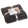 Extra mäkká fleecová deka pre psov a mačky s rozmerom 60x85cm Nobby Super Soft v šedej farbe