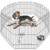 Pozinkovaná ohrádka pre psy a hlodavce zložená z ôsmych dielov ideálna na umiestnenie do záhrady Nob