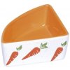 Rohová keramická miska pre hlodavce Nobby Carrot 100ml