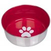 Nerezová miska pre psy a mačky na vodu a krmivo s priemerom 17cm a objemom 950ml Nobby Paw M červená