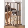 Pevná zábrana pre psy s dvierkami pre mačky do bytu alebo domu o výške 107 cm s nastaviteľnou šírkou