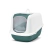 Plastové WC pre mačky s odnímateľným krytom Savic Nestor Jumbo 66x48x46cm vo farbe zelená