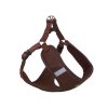 Hrudný postroj pre psy a šteniatka Nobby Mesh Reflect M v hnedej farbe