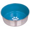 Nerezová miska pre psy a mačky na vodu a krmivo s priemerom 20,5cm a objemom 1,9l Nobby Paw L modrá