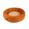 Nobby Donut Cumba Ø 60 x 18 cm karamel: oválny pelech pre psov so zamatovým povrchom