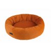 Nobby Donut Cumba Ø 80 x 22 cm karamel: oválny pelech pre psov so zamatovým povrchom