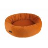 Nobby Donut Cumba Ø 100 x 28 cm karamel: oválny pelech pre psov so zamatovým povrchom