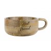 Nobby Best Friend - Cup 1500 ml: elegantná drevená miska pre psy s nápisom