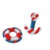 Nobby Koleso Floating Ø 20 cm 35,5 cm: plávajúca hračka pre psy s pískatkom a lanom