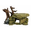 Kvalitná dekorácia do všetkých typov akvárií Nobby Rock Cave with Wood 29 x 17,2 x 18,2 cm