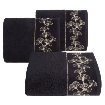 SADA RUČNÍKŮ LIMITED COLLECTION VICTORIA10 3KS 70X140 CM ČERNÁ