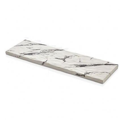 melamina marmur polmisek prostokat 53x163cm bialy
