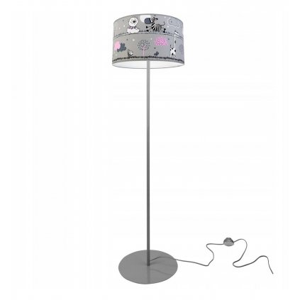Dětská stojací lampa Ladybird, 1x textilní stínítko se vzorem, (výběr ze 2 barev konstrukce), o
